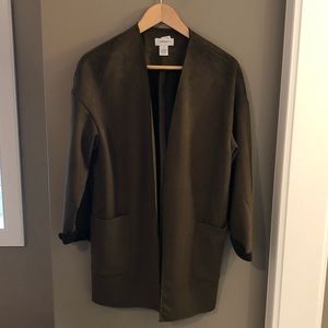 Carmen Marc-Valvo Faux-suede blazer